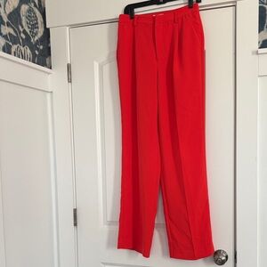 Good American Bold Orange/Reddish Dress Pants